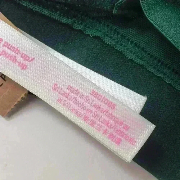 NWT Victoria's Secret PINK Green Push-up Bra Size 38D - Picture 11 of 11